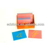 Baby Montessori Toys - Sandpaper Letters, Lower Case Cursive,with Box